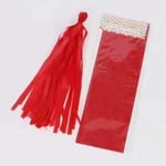 5kpl Tissue Tupsut Ilmapallo Tupsut Banneri Wedding Photo Prop-red