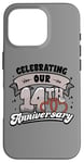 iPhone 16 Pro 14th Wedding Anniversary Celebrating 14 Years Matching Gift Case