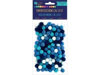 Dp Craft Polyester Pomponger Dpcrraft 1Cm Mix Blå 120St Dalprint