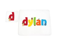 Feel Good Art brillant Set de table et dessous-de-verre pour bébés/bambins (Dylan)
