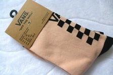 VANS Womens Ankle Socks Pink Black Check UK 4-7.5 (Eu 37-41) OFF THE WALL