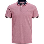 JACK & JONES Mens Classic Polo Shirt - Rio Red - M