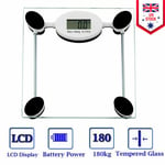 180kg Electronic Digital Lcd Glass Weighing Body Weight Scales Scale Bathroom Uk