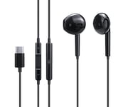 APM France, 600321, Écouteurs Intra-Auriculaires USB-C avec Télécommande, Noir