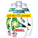 Ariel Lessive Liquide, 124 Lavages (4x31), Unstoppables Touche de Lenor, Nettoyage Intense et Plus De Fraîcheur, Offre Une Sensation De Fraîcheur Qui Dure Jusqu’à 1 Semaine, Fabriqué En France