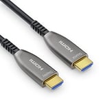 Sonero® Câble 8K-HDMI 2.1, câble hybride fibre optique, résolution jusqu'à 8K 60 Hz (7680 x 4320) / 4K 120Hz (3840 × 2160), prise en charge HDCP 2.2, anthracite, 10 mètres