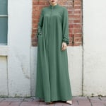 Ladies Abaya Dress Muslim Maxi Dresses Women Holiday Kaftan Long Sleeve Loose