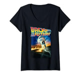 Womens Back To the Future Movie Poster Classic V-Neck T-Shirt