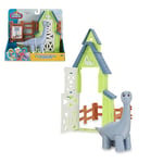 Giochi Preziosi Dino Ranch Triceratops Playset Action avec Dinosaure, Le Dinosaure est articulé et Haut Environ 10 cm, comme vu à la télévision, pour Les Enfants à partir de 3 Ans, DNA05300