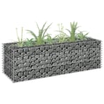 vidaXL gabion-højbed 90x30x30 cm galvaniseret stål