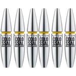 6 Pack Maybelline The Colossal Platinum Black Mascara 03 Platinum Black