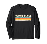 Retro Stripe West Ham T-Shirt Long Sleeve T-Shirt