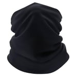 Dafannis Cache Cou pour Homme & Femme, Multifonctionnel Beanie Masque Cache Cou, Cache Cou Moto Polaire Hiver Tour de Cou Thermique Masque pour l'extérieur, Le Ski, Le Vélo (Noir)