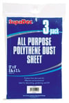 SupaDec All Purpose Polythene Dust Sheets 12_ x 9_ (510609)