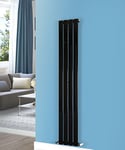 NRG 1600x272 Vertical Flat Panel Designer Radiators Central Heating Rad Black