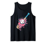 Baseball Home Plate Drip Ice Cream Sprinkles, Baseball Bat Tank Top