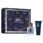 DOLCE & GABBANA K GIFT SET 50ML EDT  SPRAY + 50ML AFTERSHAVE BALM - NEW - UK