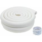 2x2m l Forme Protection d'Angles, Protections Coins, Rouleau en Mousse Anti Choc Protecteurs Bords de Table en Verre - Blanc