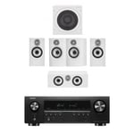 Denon AVRS670H 5.2 Ch 8K AV Receiver with Bowers and Wilkins 607 S3 5.1 Surround Sound Speaker Package White