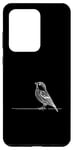 Coque pour Galaxy S20 Ultra Line Art Oiseau et Ornithologue Pin Siskin