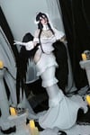 Anime Overlord Albedo Cosplay Puku Halloween Jouluasu Cos Naisten Valkoinen Mekko Overlord Albedo Cosplay