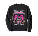 11th Birthday Gaming Gift Girl Age 11 Year Old Gamer Girls Sweatshirt