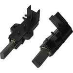 Vhbw - 2x balais de charbon avec support compatible avec Ariston AVD108S F029487, AVD10S F028486, AVD10X F028496, AVD10 F028485 machine à laver, noir