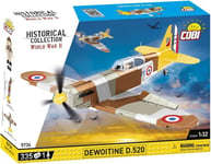 COBI, Avion militaire DEWOITINE D.520 – 335 Pièces, échelle 1/32, COB5734