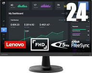 Lenovo D24-45 24 Inch PC Monitor | FHD, 1080p, 75Hz, VA, 4ms, VGA and HDMI