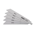 Draper 43459 Bi-metal Reciprocating Saw Blades for Metal, 150mm, 14tpi (Pack of 5)