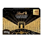 Lindt - Boîte CHAMPS-ÉLYSÉES Noir Intense - Assortiment de Chocolats Noirs de 45% à 85% de taux de Cacao - Intenses, Croustillants et Onctueux - Idéal pour Noël, 395g