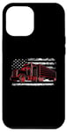 Coque pour iPhone 13 Pro Max Drapeau américain semi-conducteur 18 roues camionneur patriotique
