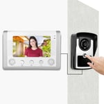 (UK)7 TFT-LCD Wired Doorbell Video Intercom Doorbell Kit With Night 