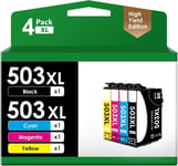 503Xl Cartouches D'Encre Remplacement Pour Cartouche 503Xl Epson Pour Epson 503 Xl Compatible Pour Epson Expression Home Xp 5200 Xp 5205 Workforce Wf-2960Dwf Wf-2965Dwf