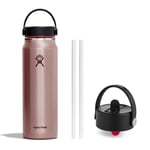 Hydro Flask Lightweight Wide Mouth Trail Series™ + Straw Cap, 946 ml (32oz), Quartz