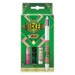 BIC Stylo 4 Couleurs Décors Édition Limitée Noël Wicked, Stylo à Bille Collectionneur - Couleurs Assorties, Étui de 4