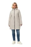 Ulla Popken Femme Grandes tailles Parka technique HYPRAR, imperméable, capuche gris beige 42+ 824058307-42+