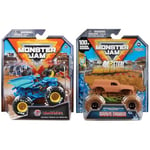 Monster Jam, Official Monster Truck, Die-Cast Vehicle, 1:64 Scale, Kids’ Toys for Boys Ages 3 and up & Mystery Mudders, Official Die-Cast Monster Truck, Wash to Reveal, 1:64 Scale (Styles Will Vary)