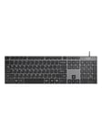 Deltaco Wired slim office keyboard low-profile aluminum - US English