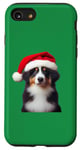 iPhone SE (2020) / 7 / 8 Miniature American Shepherd With Santa Hat Christmas Xmas Case