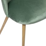 Atmosphera Créateur D'intérieur - Chaise velours 'Slano' Atmosphera - Couleur: Céladon