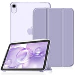 FINTIE Coque pour iPad Mini 7 (A17 Pro) 2024 8.3 Pouces/iPad Mini 6 2021 - Housse Transparente Mate Etui Pliable Léger Fine avec Fonction Veille/Réveil Automatique, Lilas