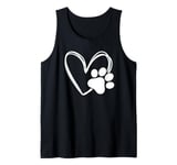 Dog Paw Heart Baby Dogs - Dog Paws Hearts Dog Paw Print Tank Top