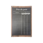 Interface Plv - Panneau 'prix du pain' dimensions 60 x 40 cm avec fixation ventouses