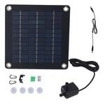 Panneau solaire monocristallin 20W avec fontaine d'&eacute;tang de jardin, Kit de pompe DC12V, t&ecirc;te de pompe de 9,8 pieds, d&eacute;bit de 240L/H