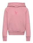 Big Pony Fleece Hoodie Tops Sweat-shirts & Hoodies Hoodies Pink Ralph Lauren Kids