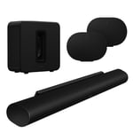 Sonos Arc Ultra Soundbar with Sonos Era 300 Pair and Sonos Sub 4 - Black