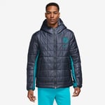 Barcelona Vinterjakke Nsw Fleece Synthetic-fill - Navy/turkis - Nike, størrelse Small