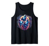 3 Wolf Howling At The Moon Wolves Howling Moon Wildlife Tank Top