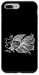 Coque pour iPhone 7 Plus/8 Plus Line Art Poisson & Ichtyologiste Dos plume